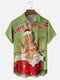 Men's Christmas Funny Graphic Short Sleeve Hawaiian Shirt